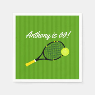 Tennis op maat van de Birthday Party Servetten