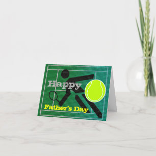 Tennis pa Happy Vaderdag Kaart