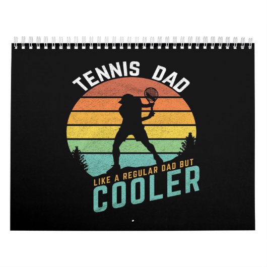 Tennis Pap Het is als een normale vader maar veel Kalender (Hoes)