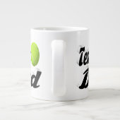 Tennis Papa demi-texte Géant Café Mug (Dos)