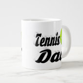 Tennis Papa demi-texte Géant Café Mug (Devant droit)