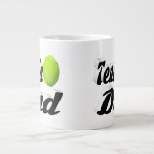 Tennis Papa demi-texte Géant Café Mug (Devant)