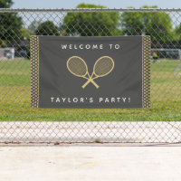 Tennis Party Chique Goud en Grijs Custom