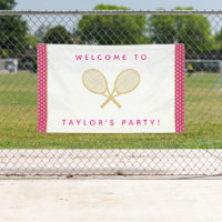 Tennis Party Chique Goud en Roze Custom