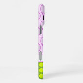 Tennis patroon aangepaste naam roze groen iPhone hoesje (Rechterkant)