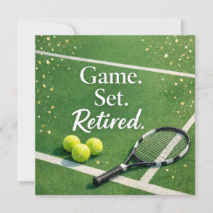 Tennis Pensioen met racket en bal Kaart