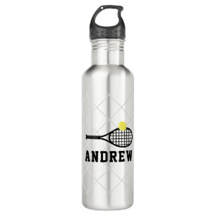 Tennis Personalized Silver Gray Waterfles