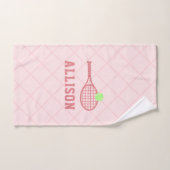 Tennis Personnalisé Filles Nom Rose (Serviette à main)