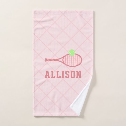 Tennis Personnalisé Filles Nom Rose (Serviette à main)