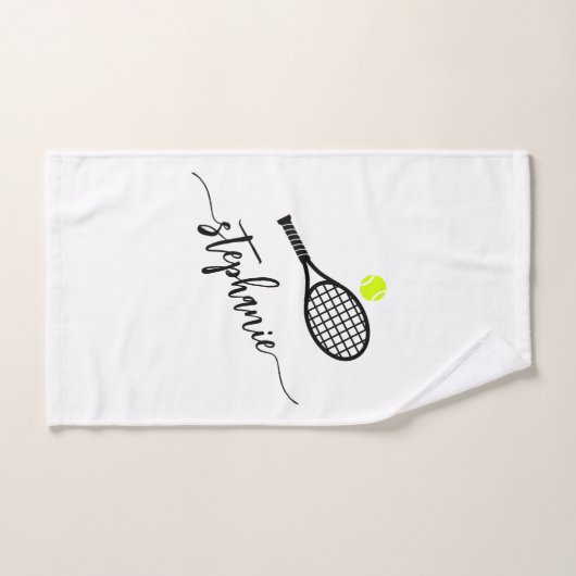 Tennis Personnalisé Script Nom de la main serviett (Serviette à main)