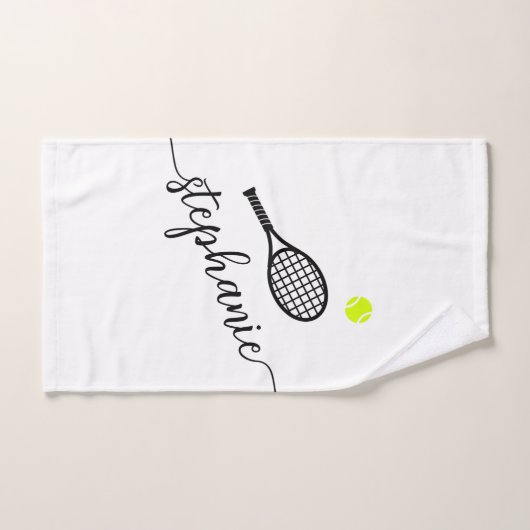 Tennis Personnalisé Script Nom de la main serviett (Serviette à main)