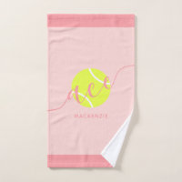 Tennis personnalisé Sport rose serviette main