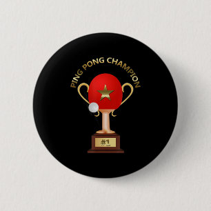 Tennis Ping Pong Champion Trophy Ronde Button 5,7 Cm