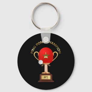 Tennis Ping Pong Champion Trophy Sleutelhanger