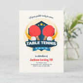 Tennis Ping Pong Kaart (Staand voorkant)