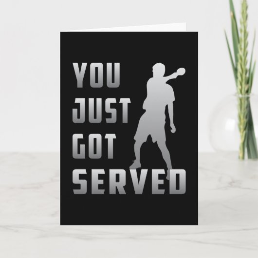 Tennis pingelt pingpong paddle Player Funny Gift Kaart (Voorkant)