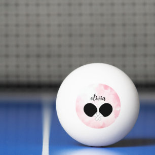 Tennis pingpong thema Monogramnaam Pingpongballen
