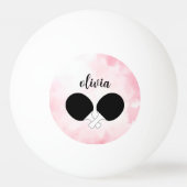 Tennis pingpong thema Monogramnaam Pingpongballen (Voorkant)