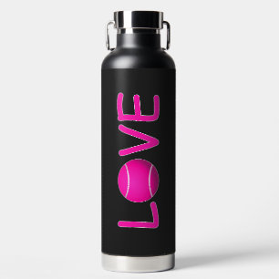 Tennis Pink LOVE Black Waterfles