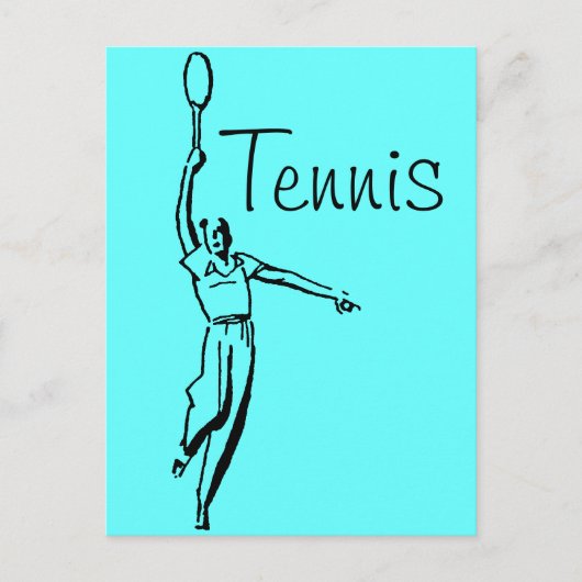 Tennis Player Briefkaart (Voorkant)