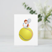 Tennis Player Briefkaart (Staand voorkant)