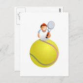 Tennis Player Briefkaart (Voorkant / Achterkant)