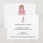 Tennis Player Girl. Kaart (Voorkant / Achterkant)