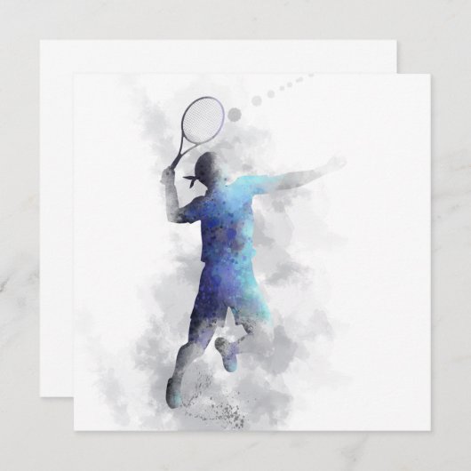 TENNIS PLAYER - Invitation (Devant / Derrière)