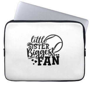 Tennis Player Kleine zuster Bigst Fan Tennis Laptop Sleeve
