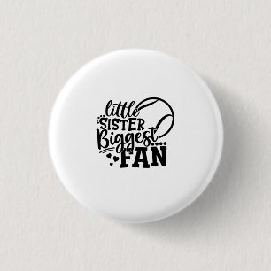 Tennis Player   Kleine zuster Bigst Fan Tennis Ronde Button 3,2 Cm