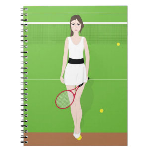 Tennis Player-laptop Notitieboek