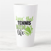 Tennis Player | Levensduur van Tennis-mam Latte Mok (Voorkant)
