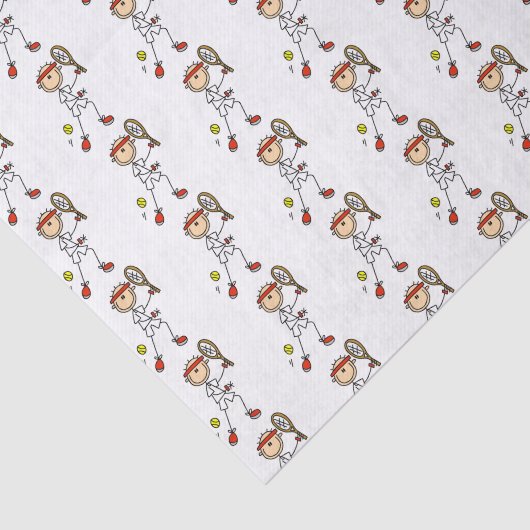 Tennis Player mannenkruis Tissuepapier (Detail)