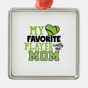 Tennis Player   Mijn favoriete speler roept me mam Metalen Ornament