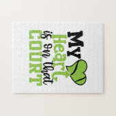 Tennis Player | Mijn hart ligt op dat Hof Legpuzzel (Horizontaal)