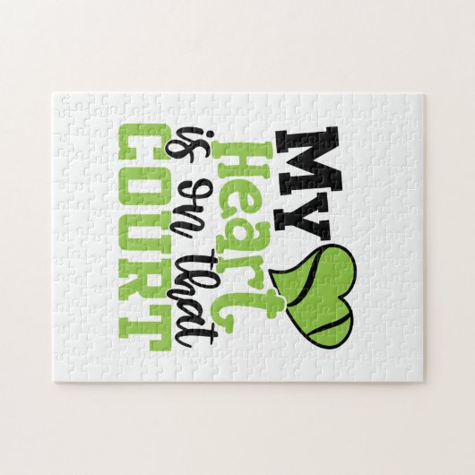 Tennis Player | Mijn hart ligt op dat Hof Legpuzzel (Horizontaal)