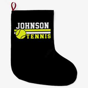 Tennis Player NAME Ball Game Court Aangepast Grote Kerstsok