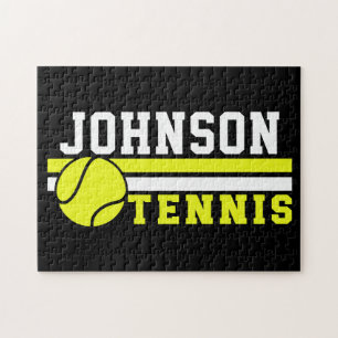 Tennis Player NAME Ball Game Court Aangepast Legpuzzel