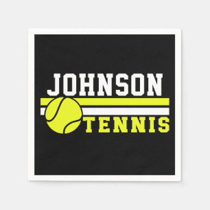 Tennis Player NAME Ball Game Court Aangepast Servet