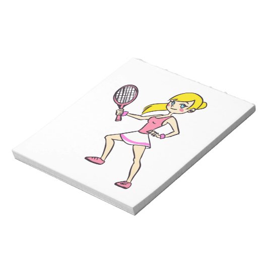 TENNIS PLAYER NOTITIEBLOK (Gedraaid)