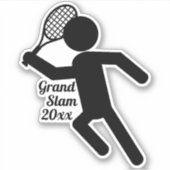 Tennis Player-poorten Sticker (Voorkant)