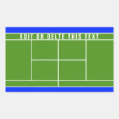 Tennis Player rechthoekige sticker (Voorkant)