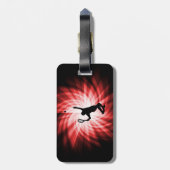 Tennis Player; rood Bagagelabel (Achterkant verticaal)