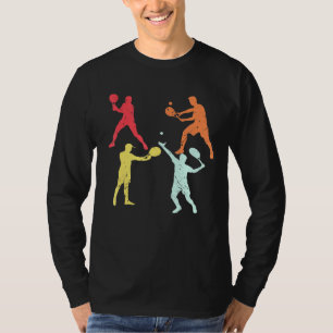 Tennis Player Silhouette Rackets Koelt Mannen T-shirt