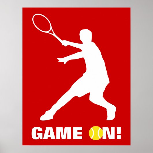 Tennis-poster met aangepaste offerte | Game on Poster (Voorkant)
