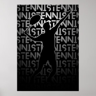 Tennis Poster   Metallic color   Tennis Gift