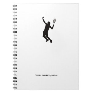 Tennis Practice Journal voor zwart en wit patroon Notitieboek