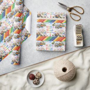 Tennis Pride Maand Regenboog thema Cadeaupapier