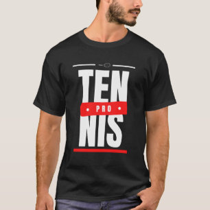 Tennis Pro Moderne Kleurrijke Typografie Coach Spe T-shirt