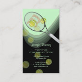 Tennis pro/tennis instructeurs DIY achtergrondkleu Visitekaartje (Achterkant)